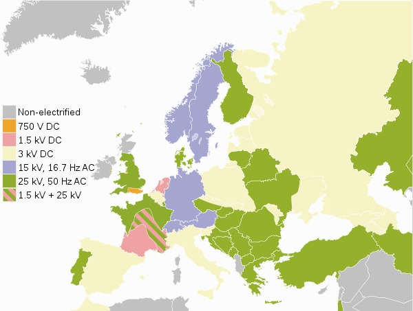 matthew_garner on Train Siding: #photo #DC #AC #OLE #thirdrail #europe #current #map This is map of where the different power currents are around Europe. I know
we...