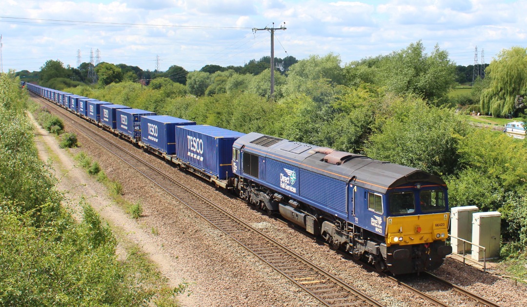 Jamie Armstrong on Train Siding: 66423 working 4E49 Daventry - Doncaster Marshgate sidings seen at Stenson Jcn, Finden ,Derby
