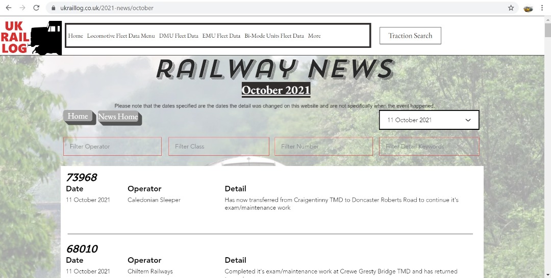UK Rail Log on Train Siding: We are now officially double digits into Oct so have yourselves a stock update which is now in Railway News incl. more 465's
to store as...