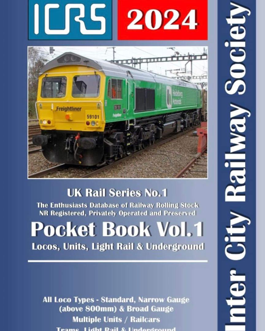 Inter City Railway Society on Train Siding: Here is are our Spotting Books for 2024 that are now available to PRE ORDER from our website at -...