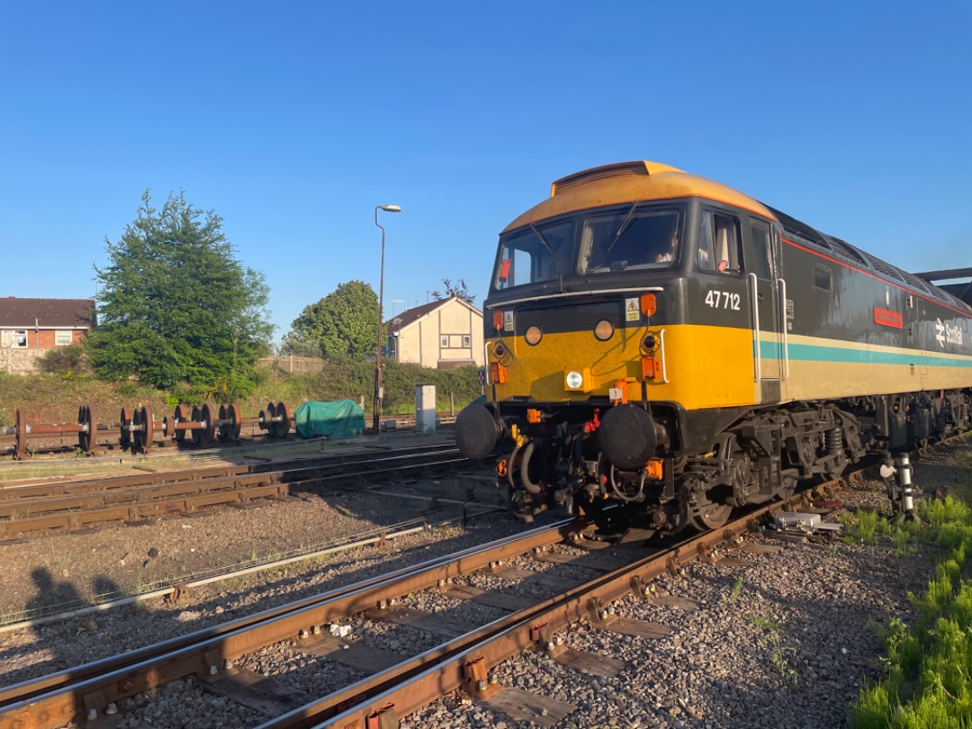 Andrea Worringer on Train Siding: Class 57307 operated a service with the Scotrail push pull coaches and 47712 at the opposite end.