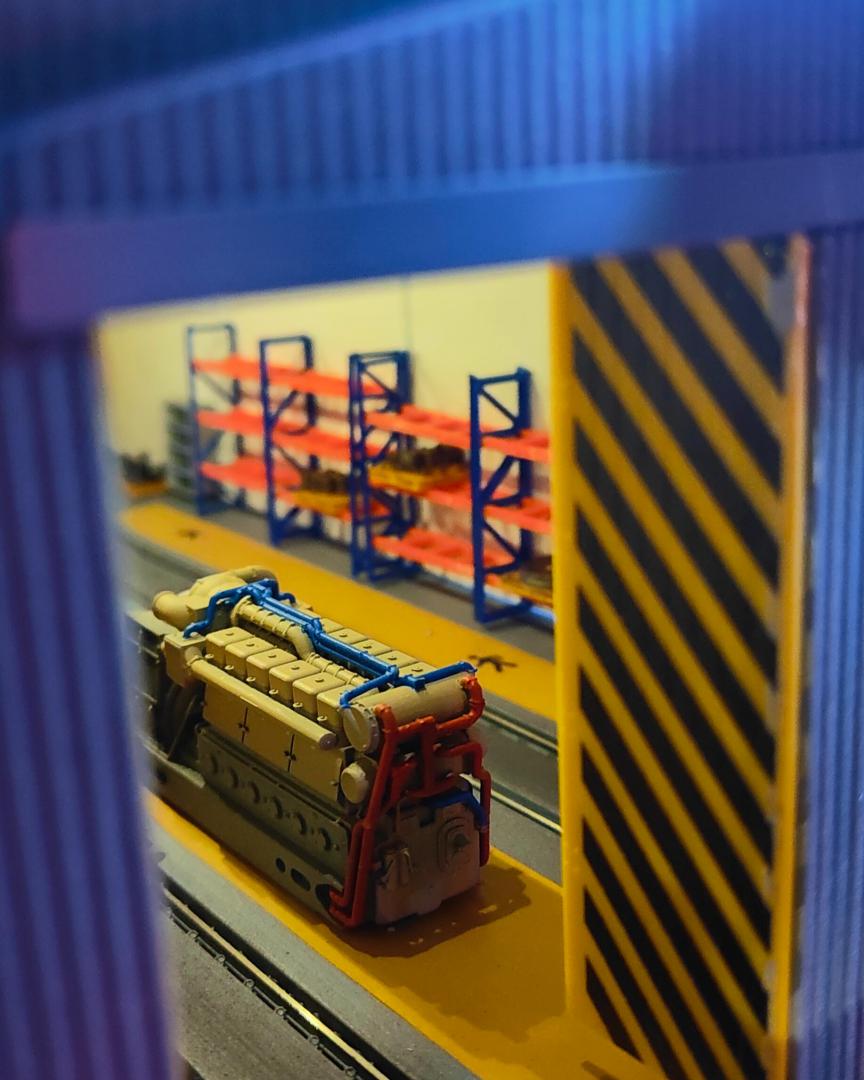 Ian Kirby on Train Siding: Some more small details added to the depot tonight. A class 47 engine, some pallet racking and a hand full of pallets.