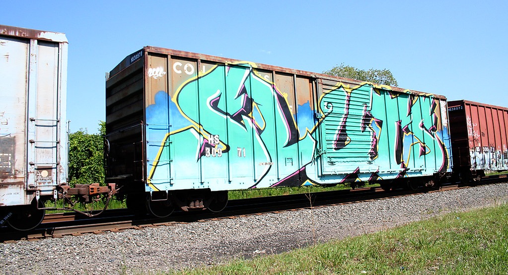 Waylanders Wandering on Train Siding: This odd graffiti phenomenon has been popping up on freight wagons across the US for a while now and for the life if me I
can't...