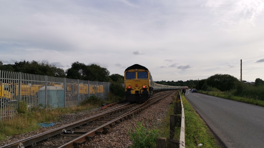 dcae6964 on Train Siding: 66105 and 66514 on UK Railtour's Only Freight Track and Horses visiting Westerleigh Oil Depot 11 Sep 21