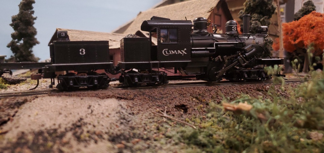 M. on Train Siding: My Bachmann Climax Class C logging locomotive. DCC Sound-Fitted, I took it to a local hobby shop for pictures, and does it look the part on
their...