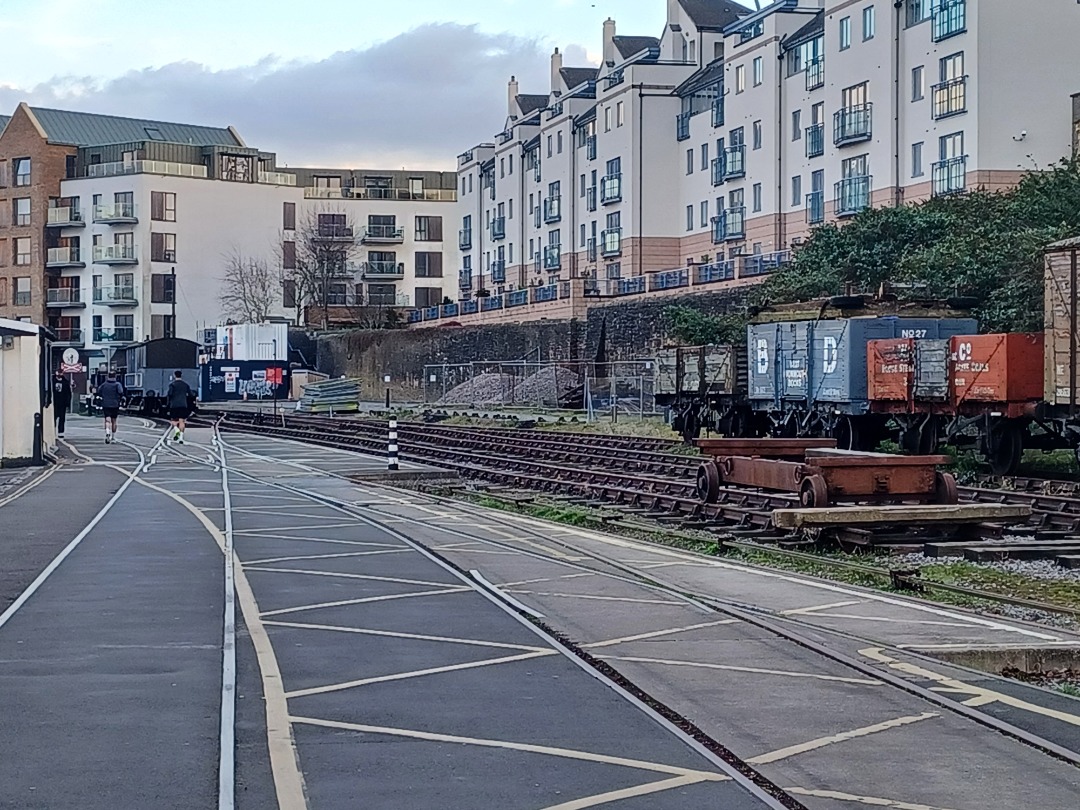 Trainnut on Train Siding: #photo #train #depot Bristol Harbour Railway with a good collection of railway wagons all seen here