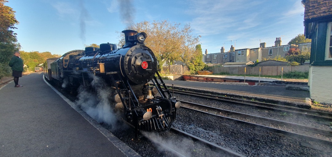 Timothy Shervington on Train Siding: Last Sunday I was on the RH&DR for a friend's birthday. She hired out the bar coach. They had 4 Locos in Steam
that day.