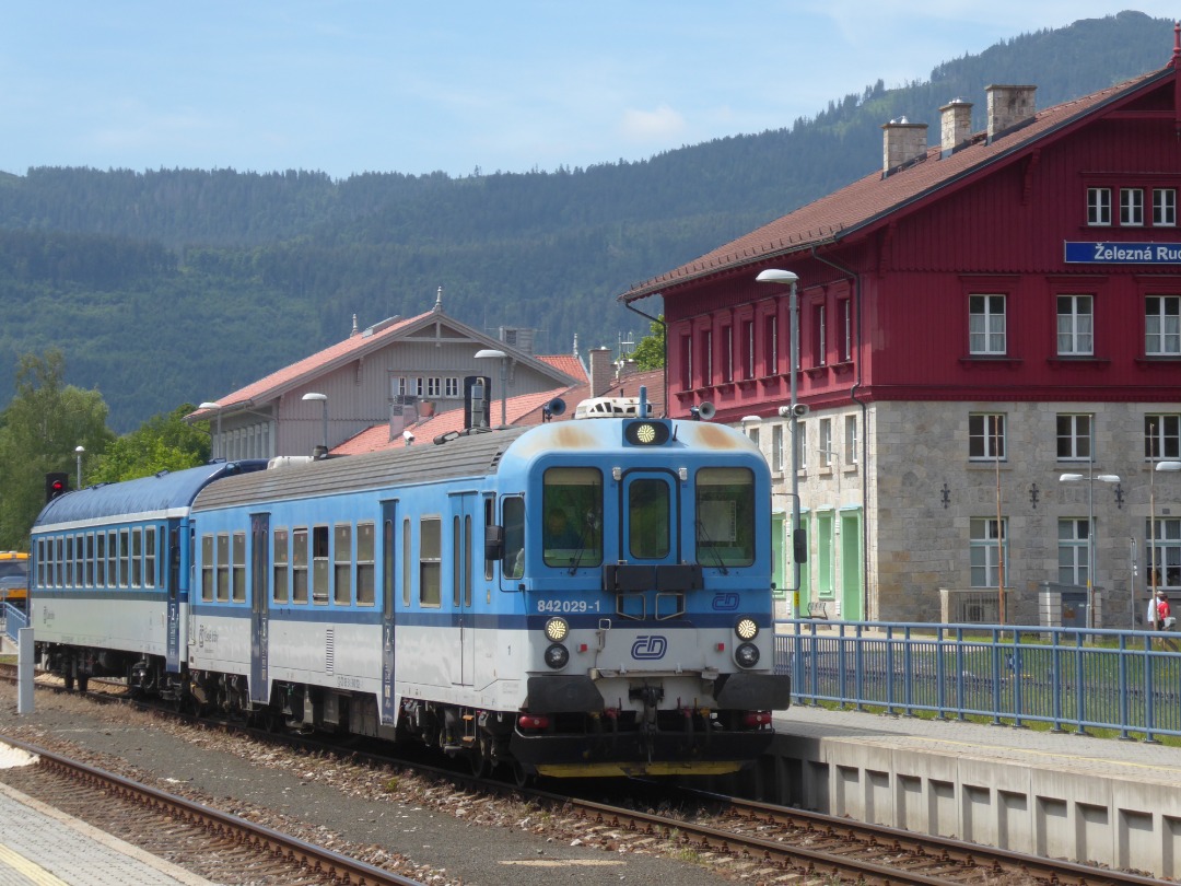 Niki on Train Siding: Bayrisch Eisenstein ,a station situated directly on the border between germany and the czech republic
