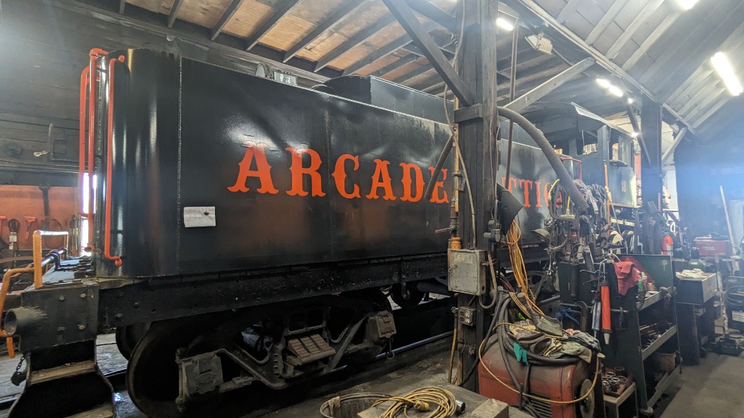CaptnRetro on Train Siding: Arcade's shops. Seen here is interior views from the inside of the Arcade & Attica shops, located in Arcade, NY ( USA) The
2-8-O #18 has...