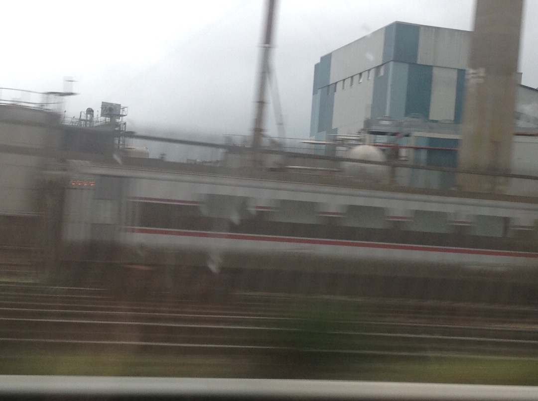 Hadren Railway on Train Siding: A few (albeit very blurry) shots of NIR's York Road depot. Taken with my iPad from the nearby M2 motorway.