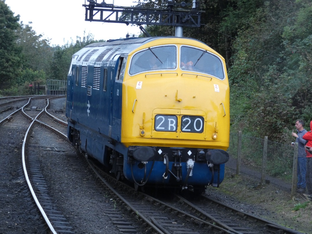 Jacobs Train Videos on Train Siding: A Class 42 'Warship' is seen running around at Bridgnorth on the Severn Valley Railway during the Autumn Diesel
gala.