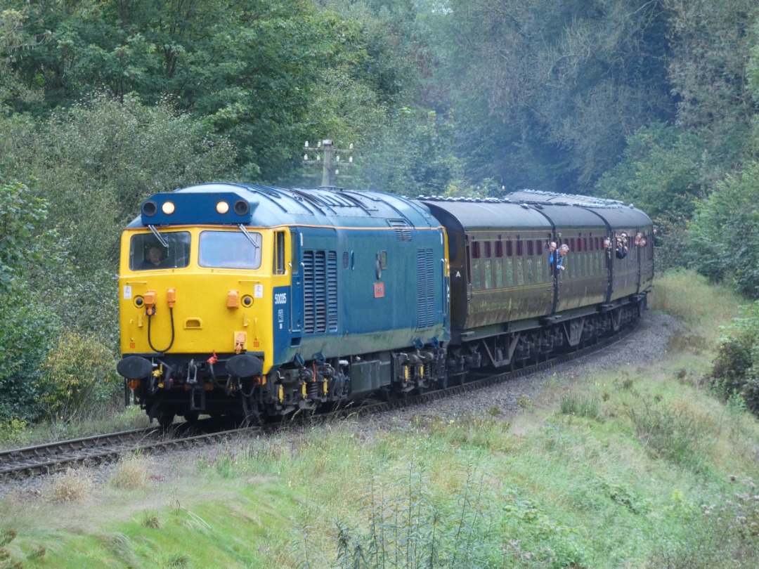 Jacobs Train Videos on Train Siding: #50035 'Ark Royal' is seen pulling into Highley on the Severn Valley Railway during the Autumn diesel gala
working a service to...