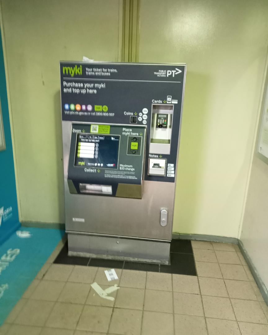 Ethans Transport Vlogs on Train Siding: Myki topup machine and help point at Pakenham Station, which is due to be upgraded by 2024. Pakenham is the terminus for
Metro...