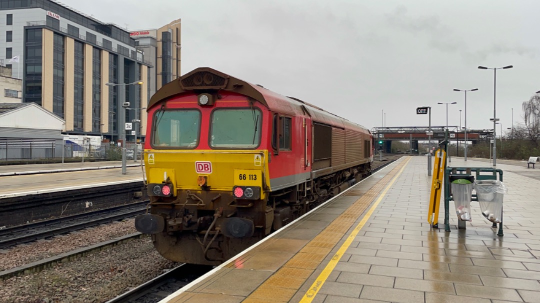Andrea Worringer on Train Siding: 66113 key workers loco going from Toton TMD to Humber oil refinery passes through Nottingham