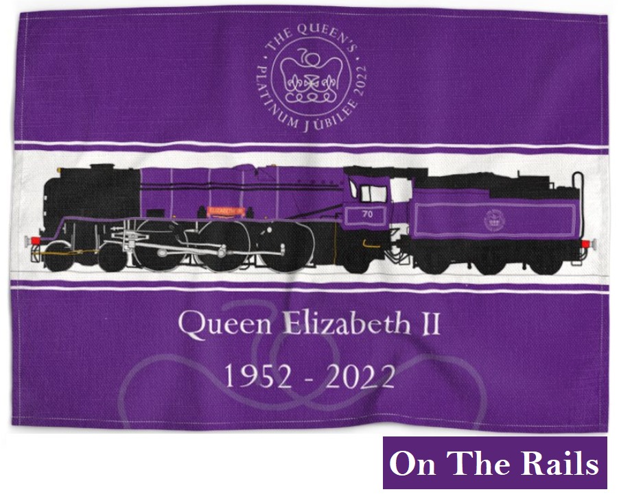 On The Rails on Train Siding: Our Jubilee mugs and t-shirts have now SOLD OUT, but we do still have some of our cotton tea towels available at the link below.