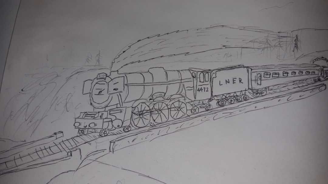 Thor Haitsma on Train Siding: 🇳🇱 Deze tekening van de Flying Scotsman heb ik een tijdje geleden gemaakt, maar ik deel hem nu, omdat ik in quarantaine zit
en dus...
