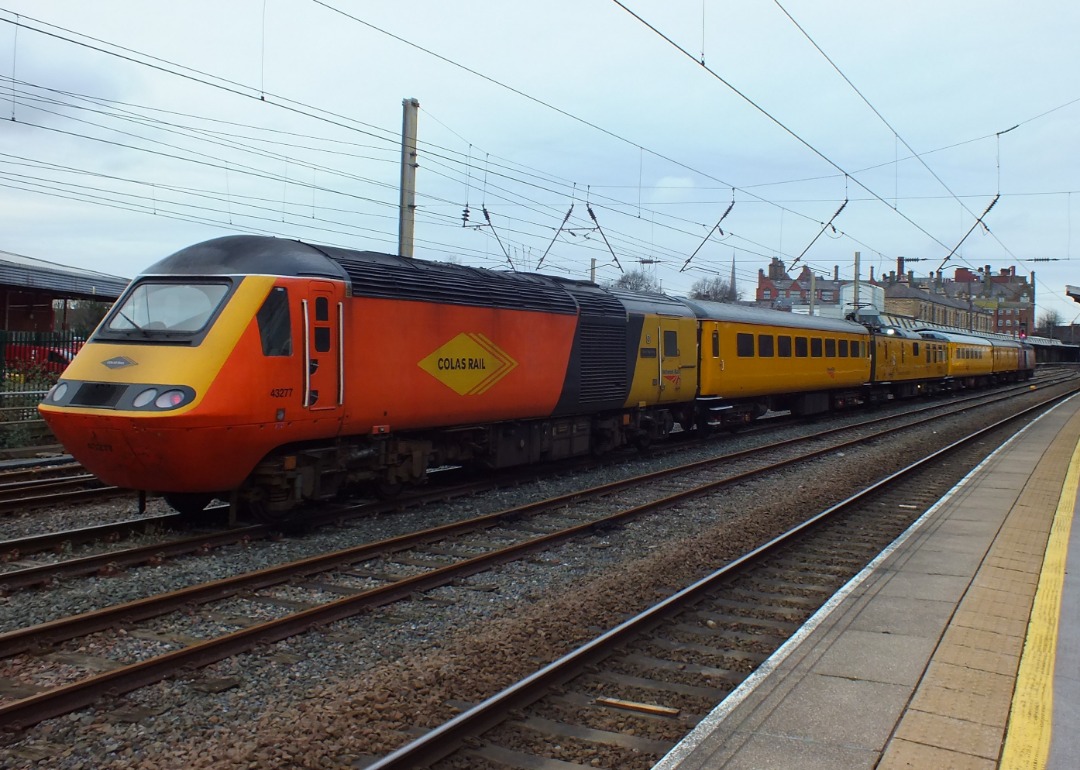 Whistlestopper on Train Siding: Colas Rail class 43/2s No. #43257 and 43277 'Safety Taskforce' calling at Preston Station on Tuesday 13th February
2024 working 1Q18...