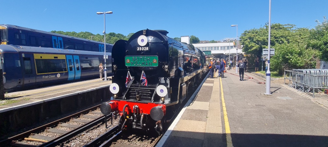 andrew1308 on Train Siding: Here are a few pictures taken by me at Dover Priory Station of 35028 Clan Line on the British Pullman Golden Age Of Travel