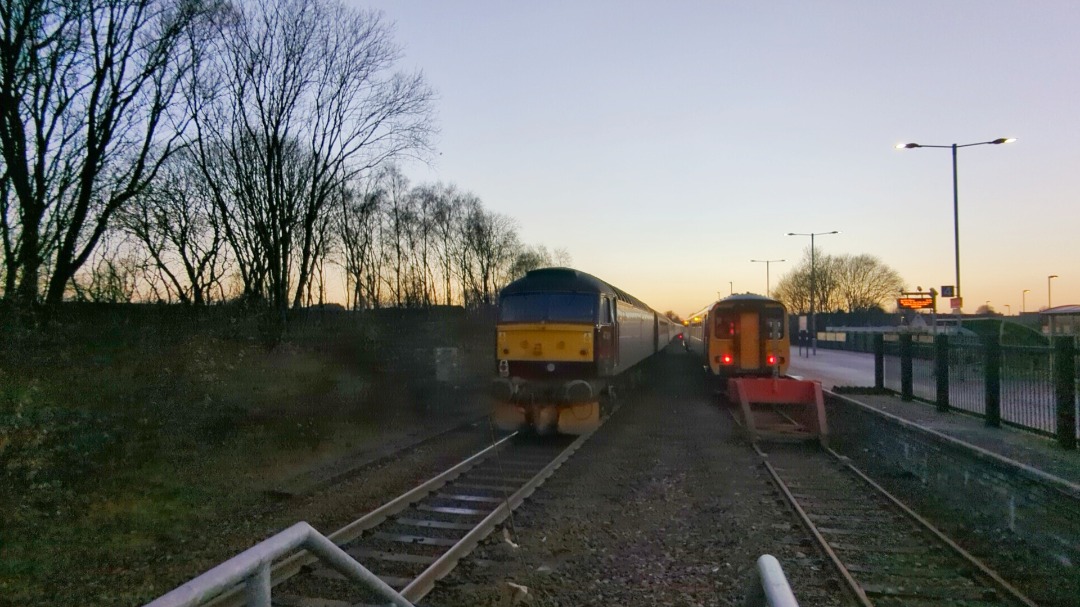 Ben Lock on Train Siding: 1Z74 1347 York to Huddersfield northern belle 47813 n 57313 "Scarborough Castle" passing through rochdale tonight