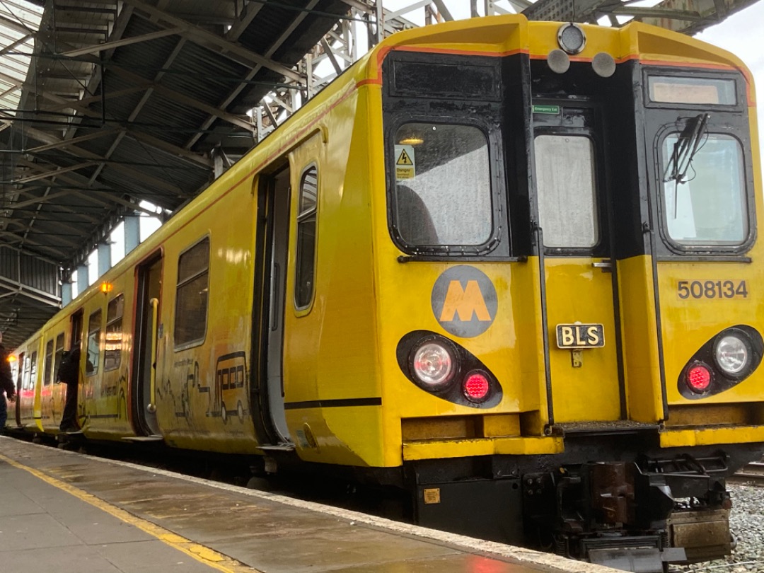 Ross McCall on Train Siding: 508134 and 507001 as part of the BLS Merseyrail Underground and Overground Explorer, with the added Plush PEP that we made at
Southport...