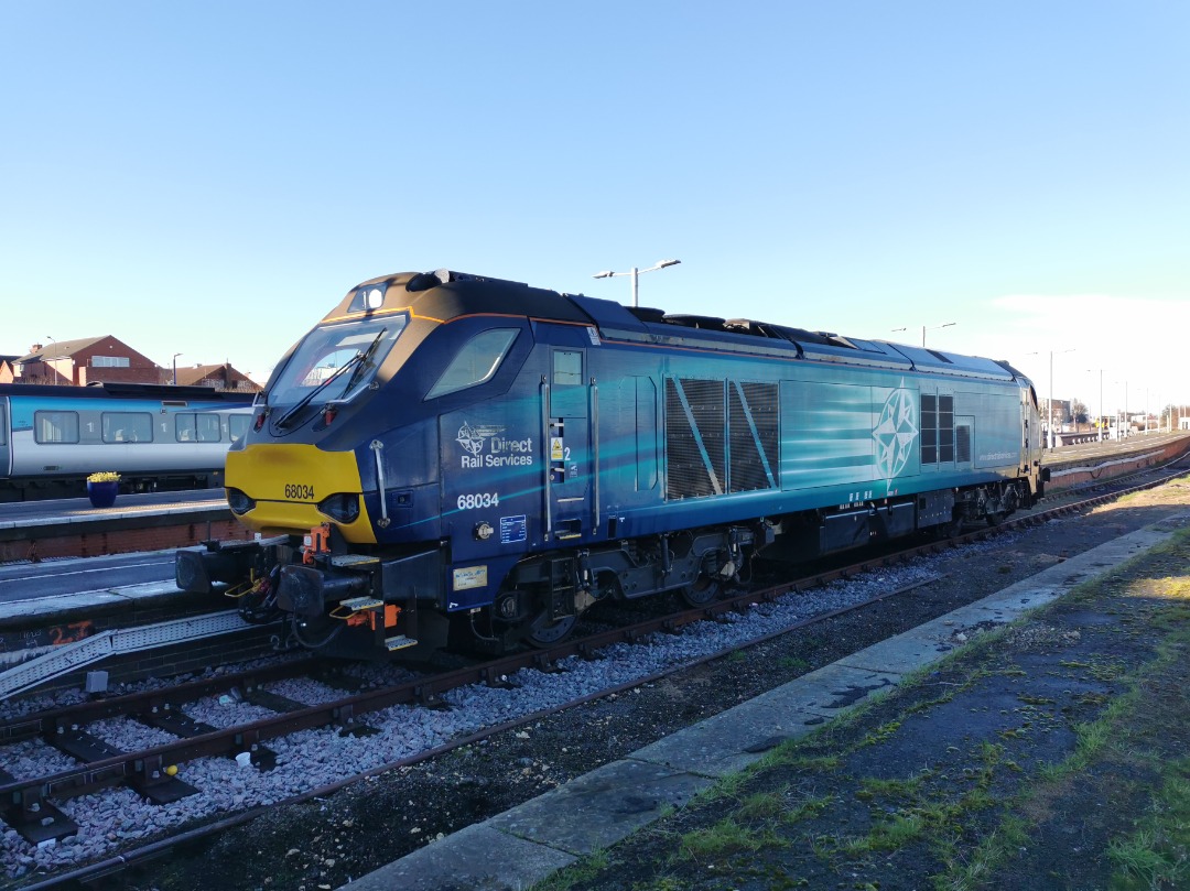 Rail Ale Adventures on Train Siding: Some more of 68034 at a sunny but cold Cleethorpes. The first Class 68 to the station. The nearest a 68 had previously come
was in...