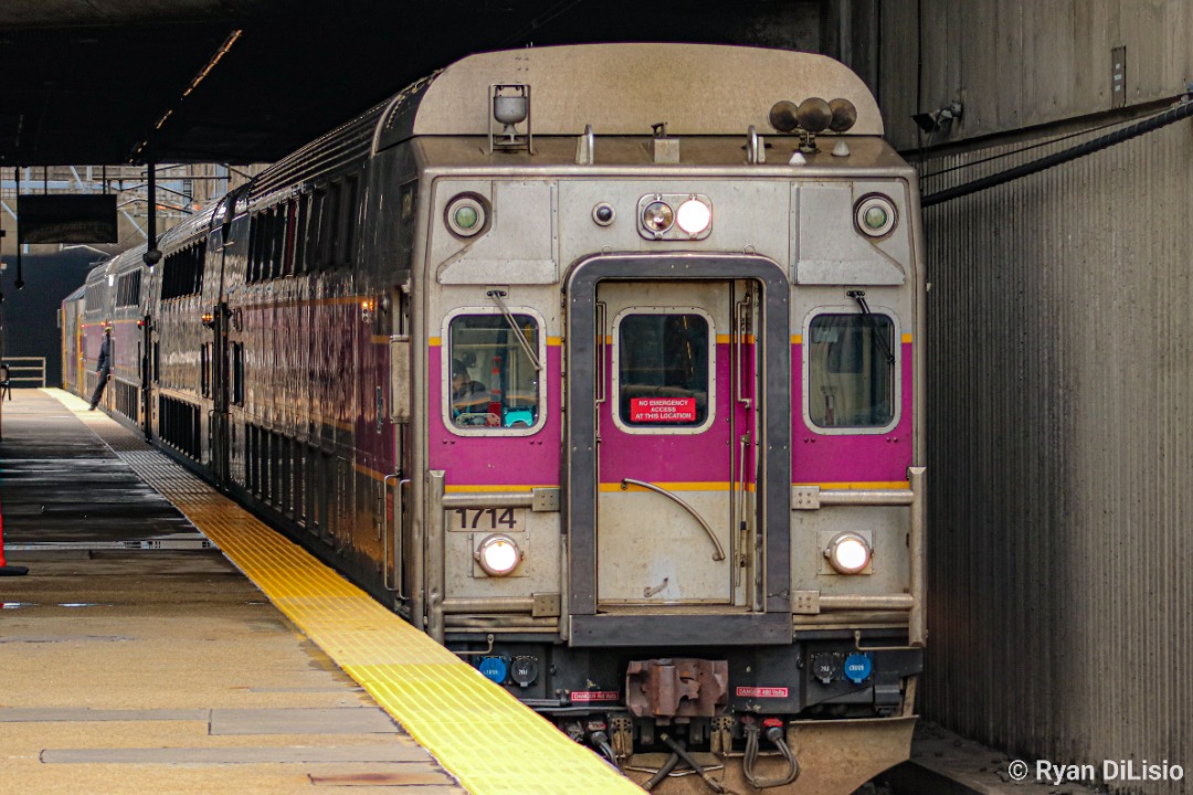 Ryan By Tracks on Train Siding: MBTA Train 2806 departing Ruggles station on its last stretch before Boston South Station!