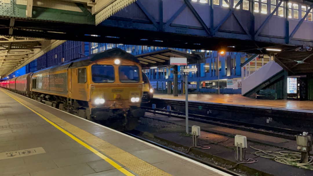 Andrea Worringer on Train Siding: GBRF class 66782 passes through Nottingham Station with the coal train for Ratcliffe Power Station.