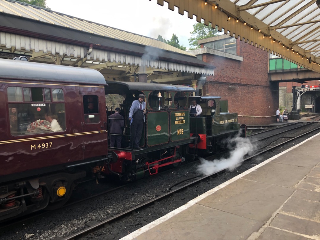 k unsworth on Train Siding: Cockerill Steam Tram “Lucie”, double headed with British Tar Products liveried 0-4-0 Sentinel Works 7232,
“Ann” seen at the ELR...
