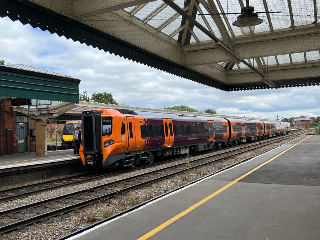 Shaun Jenks on Train Siding: 196107 of West Midlands Railway pauses at platform 4 at Shrewsbury after arriving on a driver training run from Tyseley. Now awaits
its...