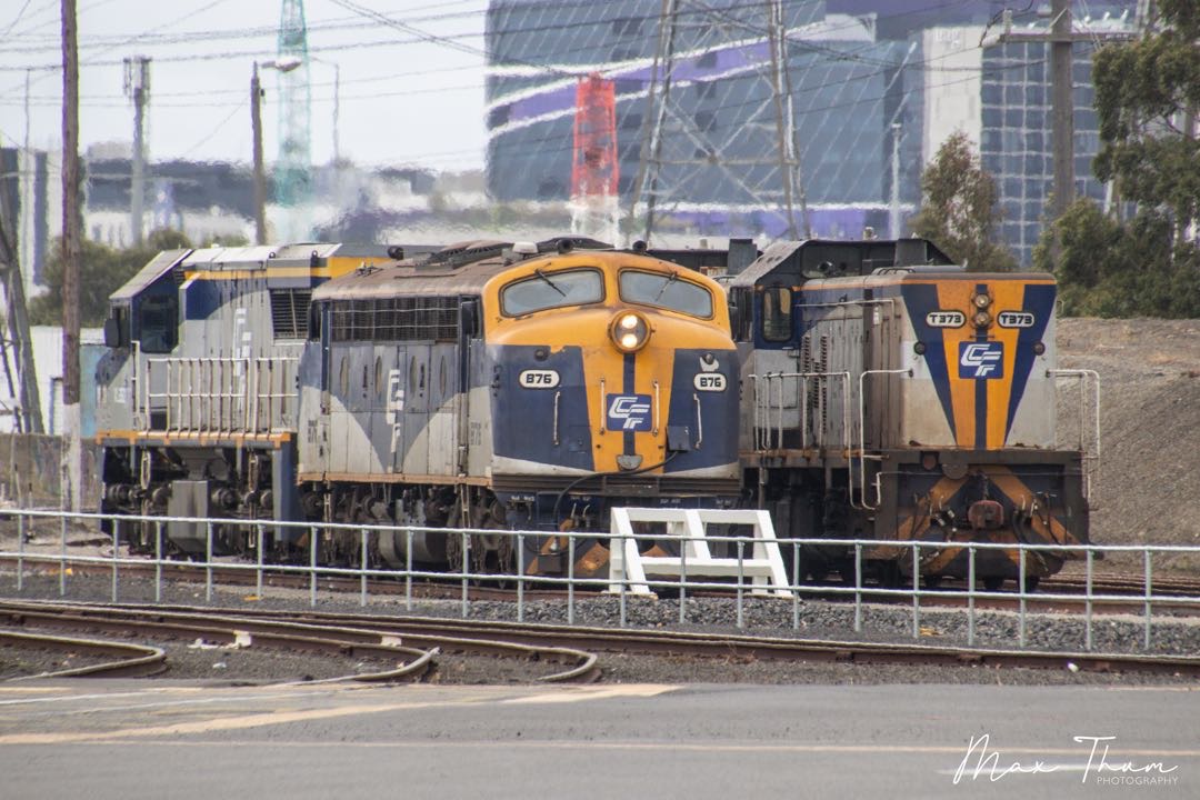 Max Thum on Train Siding: Morning roll call. Freight locos prepare to head out to do their allocated duties. B76, VL, T, T at North Dynon.