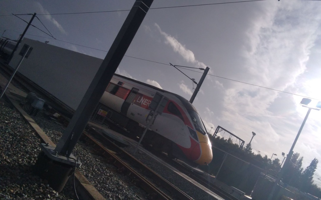 kieran harrod on Train Siding: Sunday at Doncaster Hitachi factory in decoy up with two LNER azumas and two TransPennine express 802's at the back