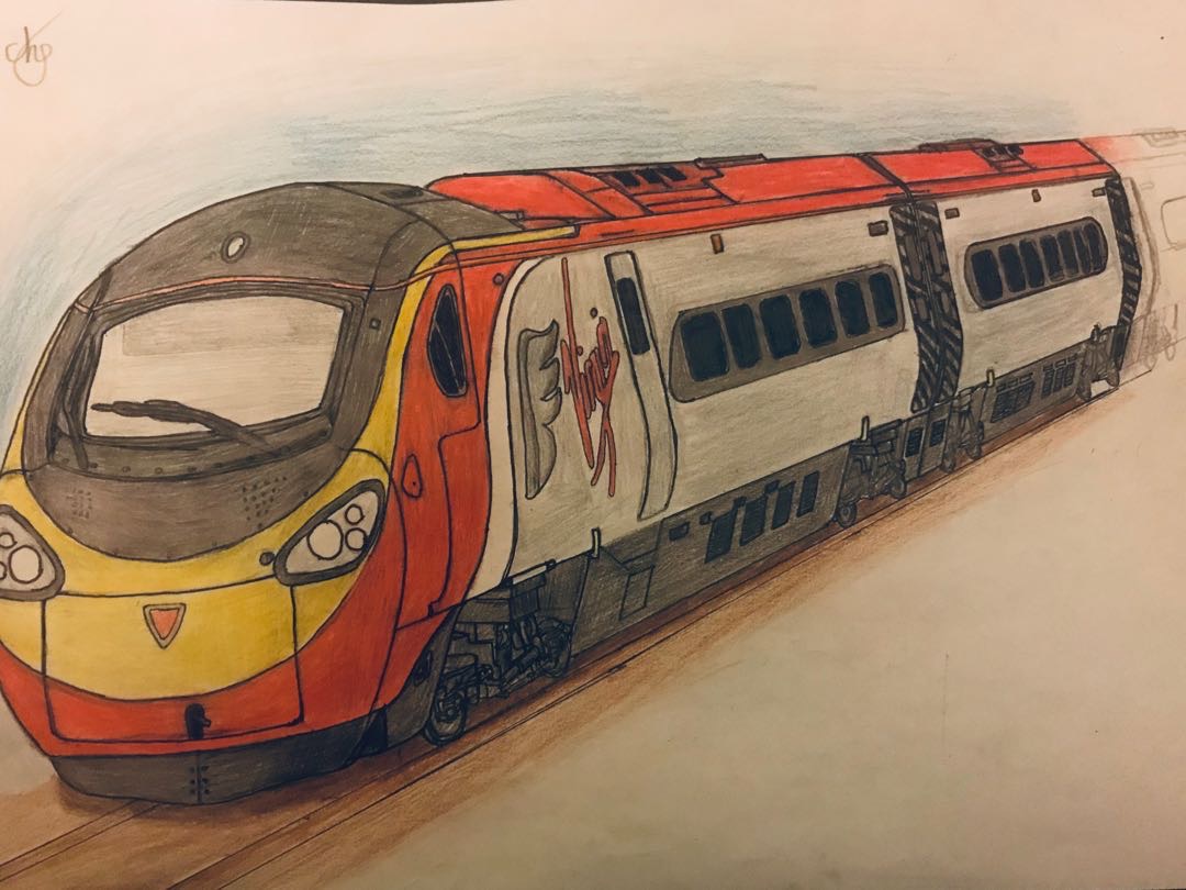 Eurostar_E320Drawings on Train Siding: Done more progress on the Pendolino. ( I will still be making adjustments to the back doors) #traindrawings #pendolino
#class390...