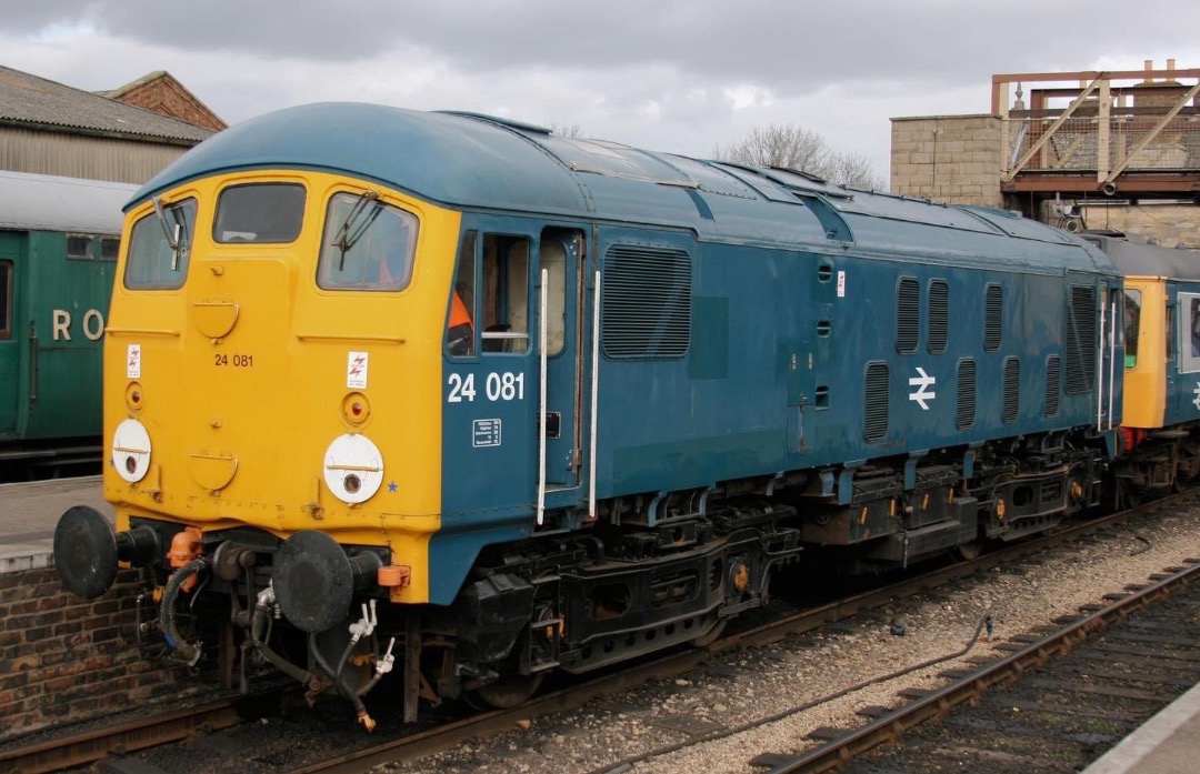 Inter City Railway Society on Train Siding: Preserved Class 24 no.24081 at Wansford on the Nene Valley Railway on the 2nd of March 2008.