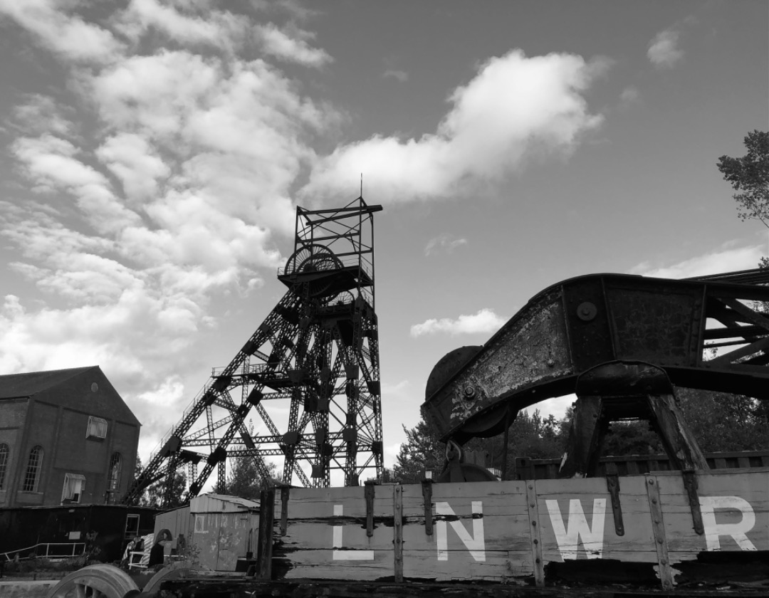 k unsworth on Train Siding: Former LNWR Steam crane pictured at the Lancashire Mining Museum Astley Green Nr. Wigan 1/10/22