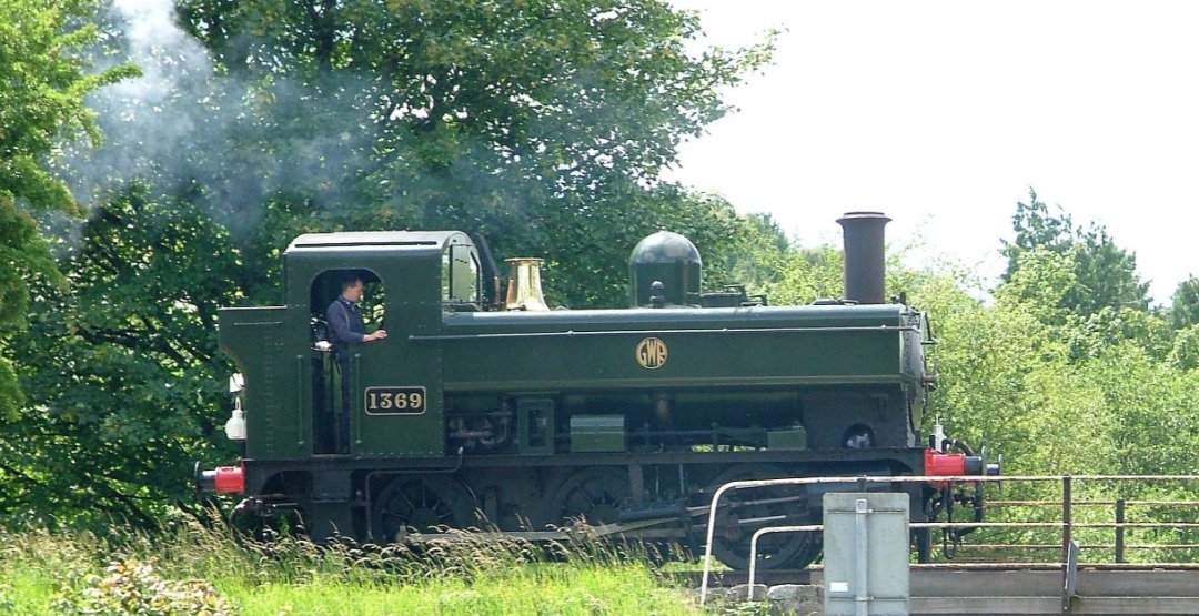 Larnswick UK on Train Siding: 1369 0-6-0 loco at South Devon Railway - built 1934 at a cost of £1979 plus £538 for her boiler, such a lovely loco
with a great GWR...
