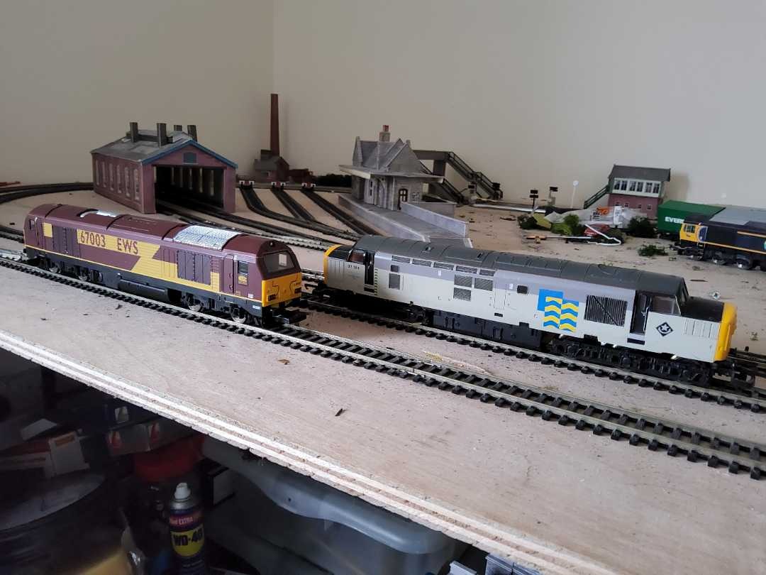 Meridian Model Railway on Train Siding: 2 new locos acquired today from the Leyland Model Railway Exhibition, 67003 and 37184. The class 67 even had paperwork
and...