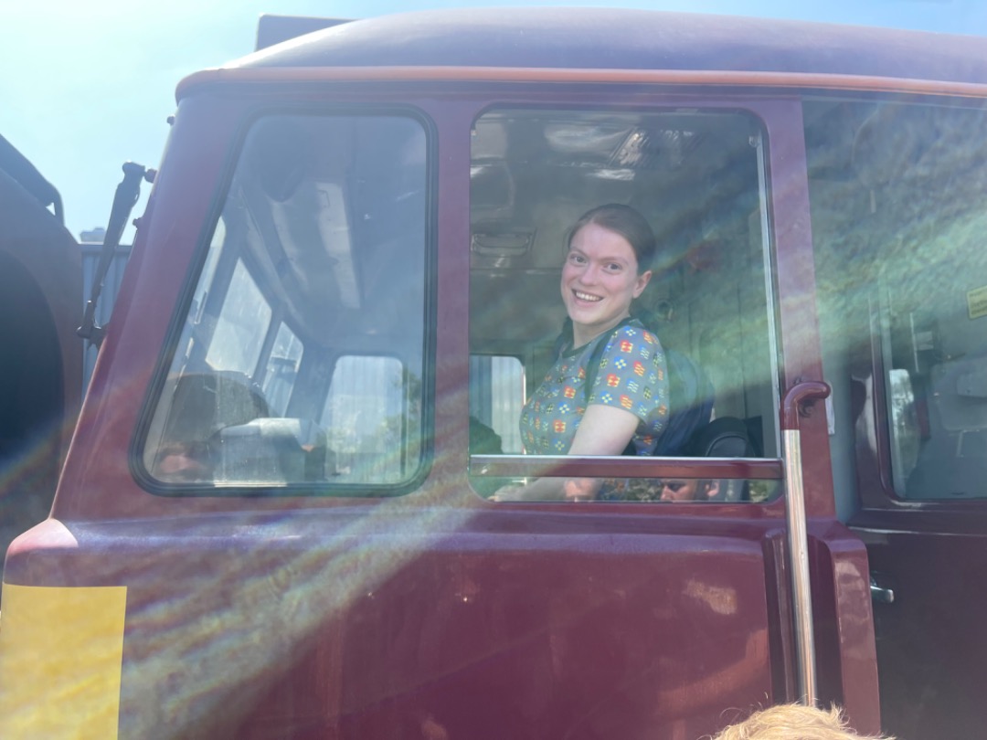 Andrea Worringer on Train Siding: Highlight of my day was getting to sit inside the cab of class 31466, which was much larger than I expected