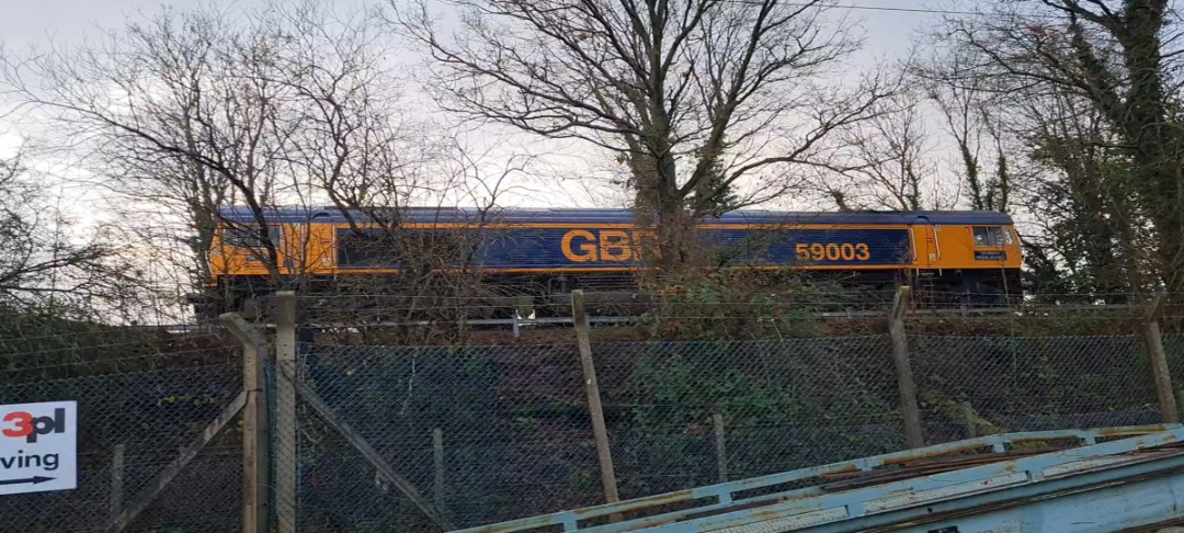 andrew1308 on Train Siding: Here are some picture's taken by me outside my works yesterday 6/1/21 and today 7/1/21 of GBRF class 59 number 59003, 2x DRS
class 37's on...