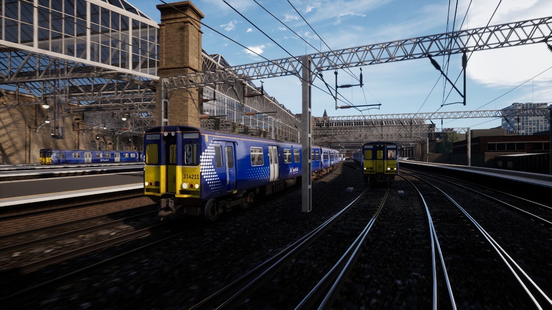 Robbie MacPrìs on Train Siding: Driving the Class 314 in ScotRail livery on the Glasgow Cathcart circuit today (Train Sim World 3)