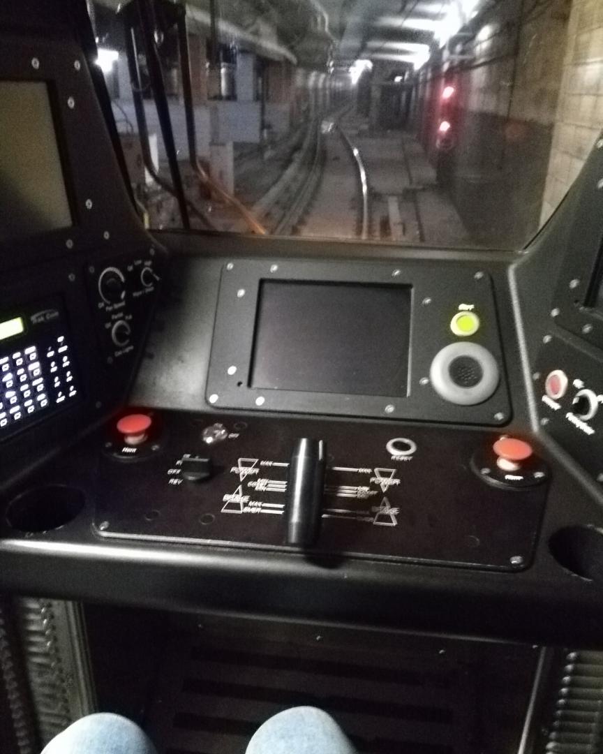 Ryan on Train Siding: The cab interior of a Toronto Rocket. Picture taken at Bay Lower station during an opening in 2018.