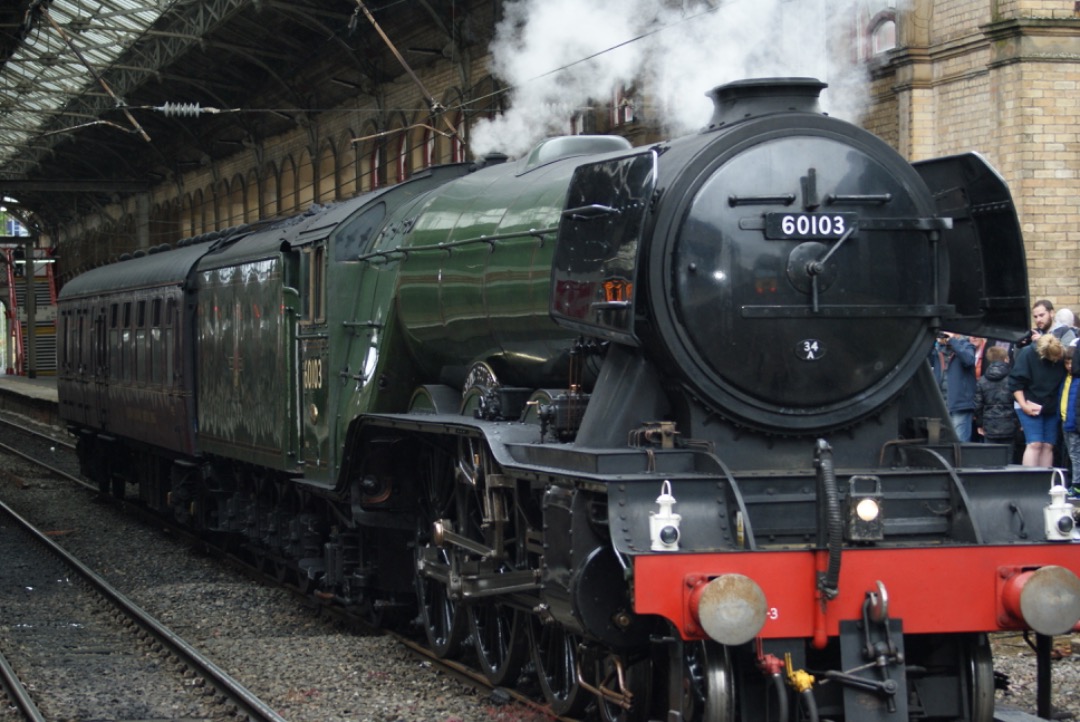 Colin Ward on Train Siding: A photo from a few years ago when the Flying Scotsman came to Preston the platform was busy but managed to get these