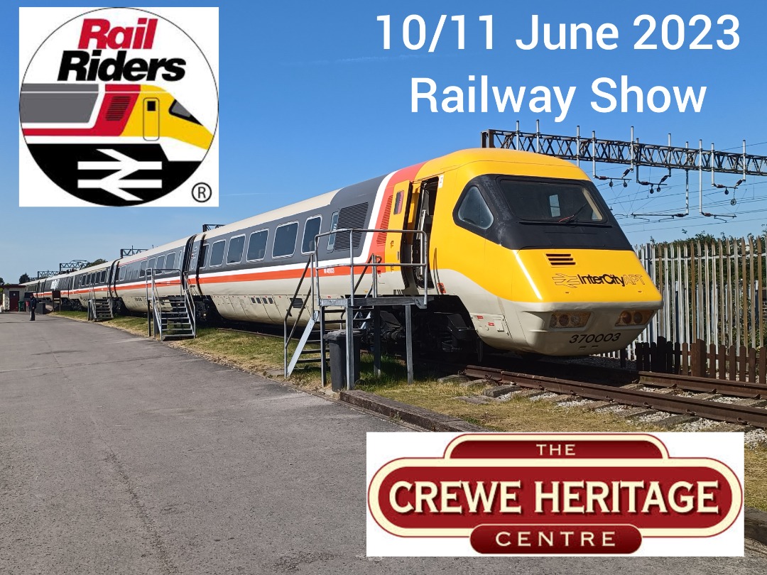 Trainnut on Train Siding: Visit the Railriders railshow on the 10th / 11th June 2023 at the Crewe Heritage Centre. Open to members and non members. Visit...