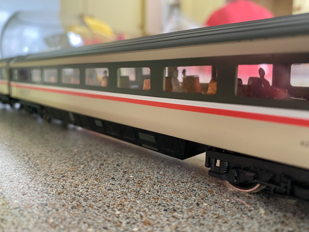 Andrew Head on Train Siding: #modelrailway #modeltrain #mk3coach #intercity mk3 standard coaches now fitted with passengers.
