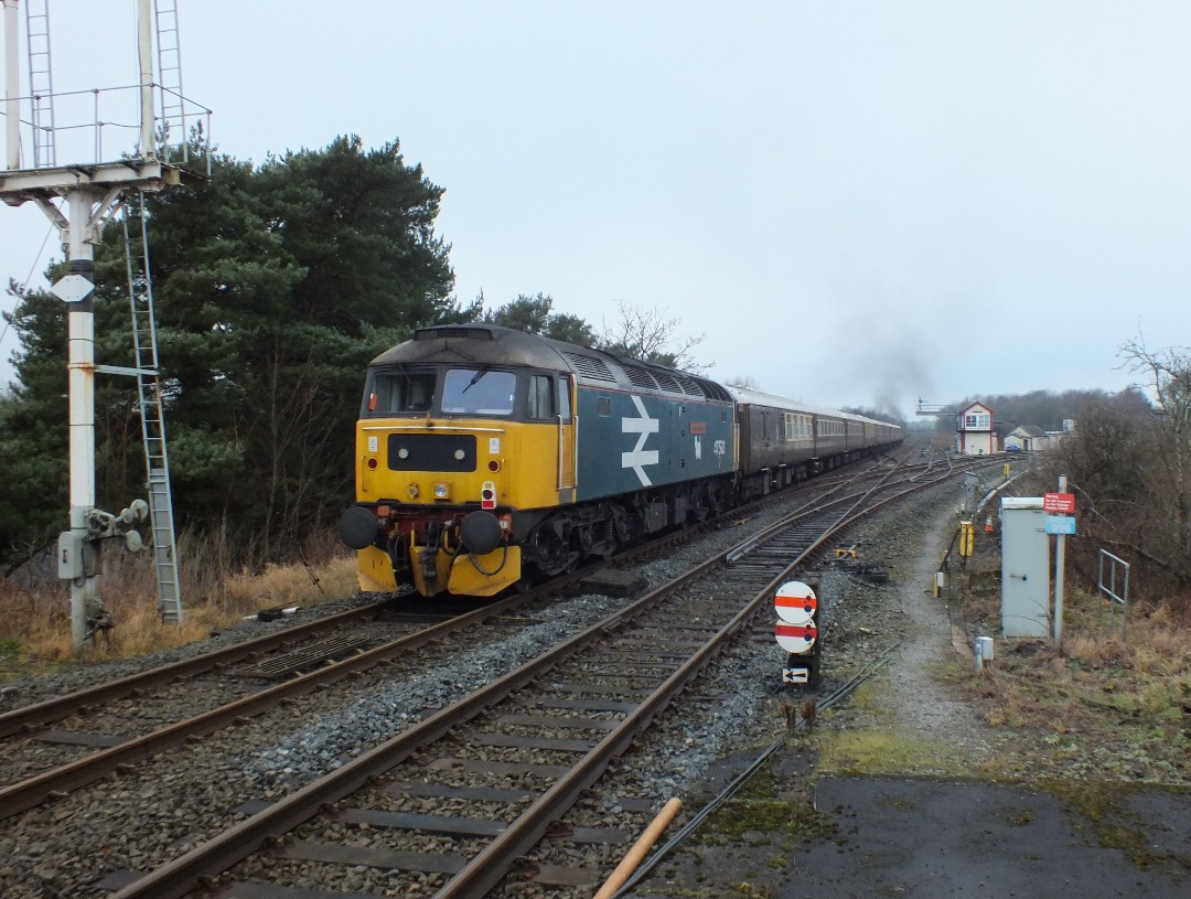 Whistlestopper on Train Siding: Locomotive Services Ltd class 47s No. #D1924 (#47810) "Crewe Diesel Depot" and #47593 "Galloway Princess"
making a short stop at...