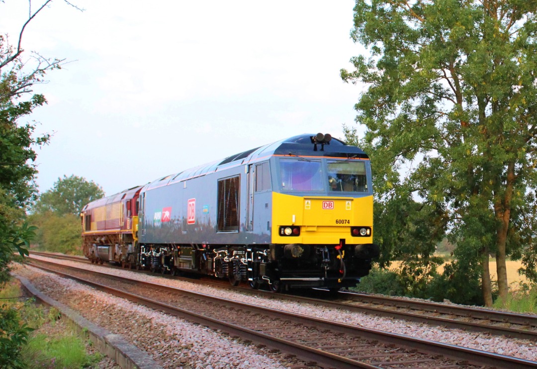 Jamie Armstrong on Train Siding: 60074 & 66168 seen working Toton Traction Maintenance Depot - Margam Terminal Complex Seen Passing Swarkestone Lock, Derby