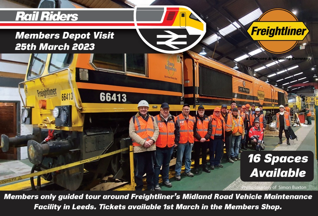 Rail Riders on Train Siding: Our second tour of the year will be a revisit to Leeds Midland Road Freightliner Depot on the 25th March.