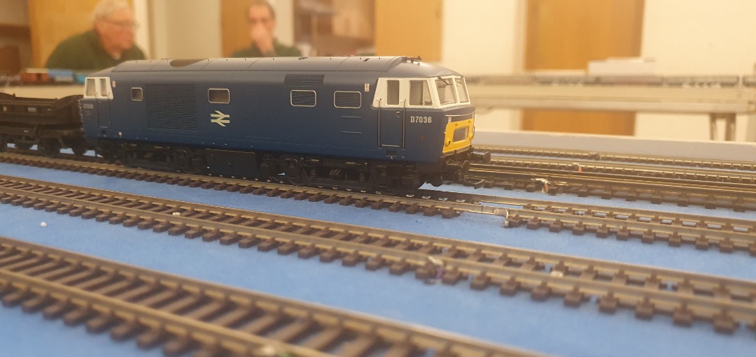 Timothy Shervington on Train Siding: A Hafen Mak G1206 visited the clubs test track on Wednesday. And a Class 35/ Hymek went round the test track with some
Mermaid wagons