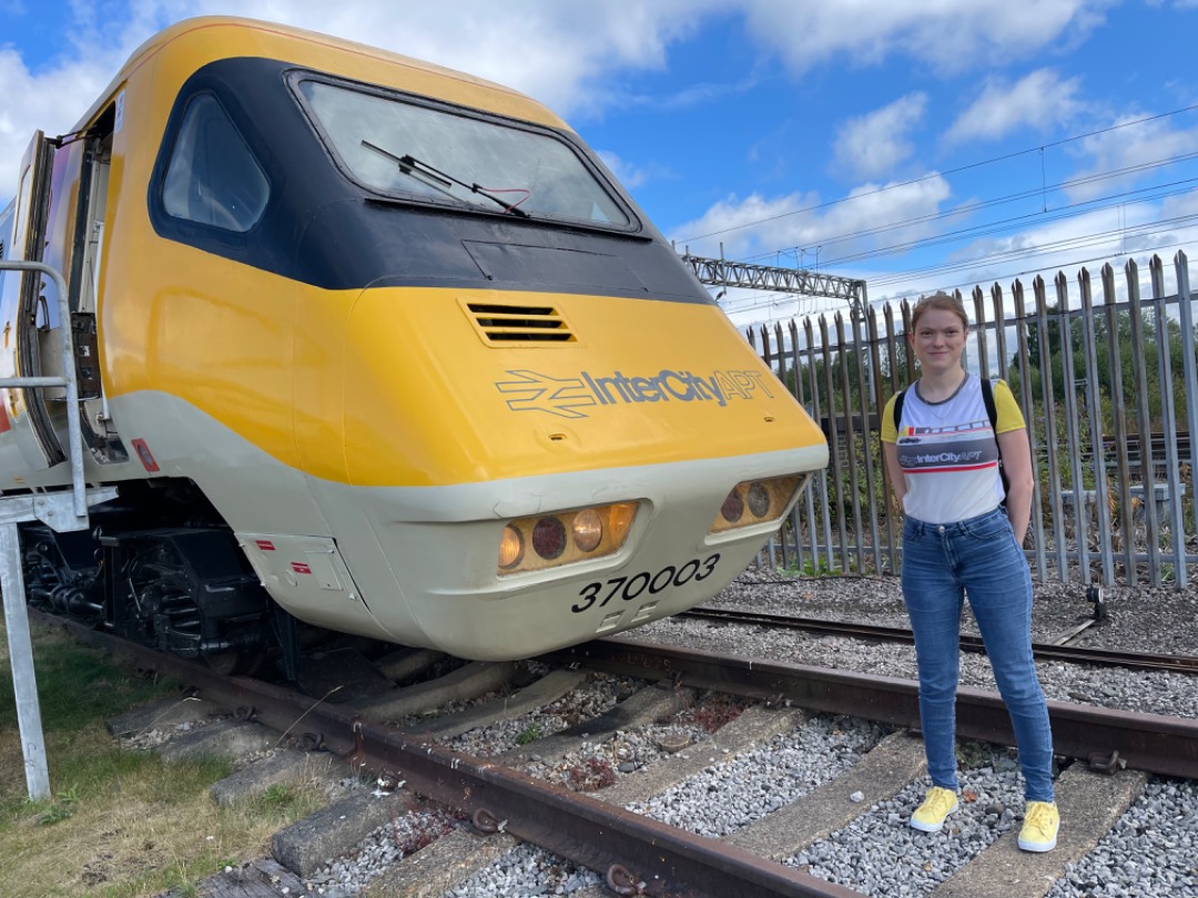 Andrea Worringer on Train Siding: The fabulous APT in all her glory at Crewe Heritage Centre featuring my @On_The_Rails APT shirt