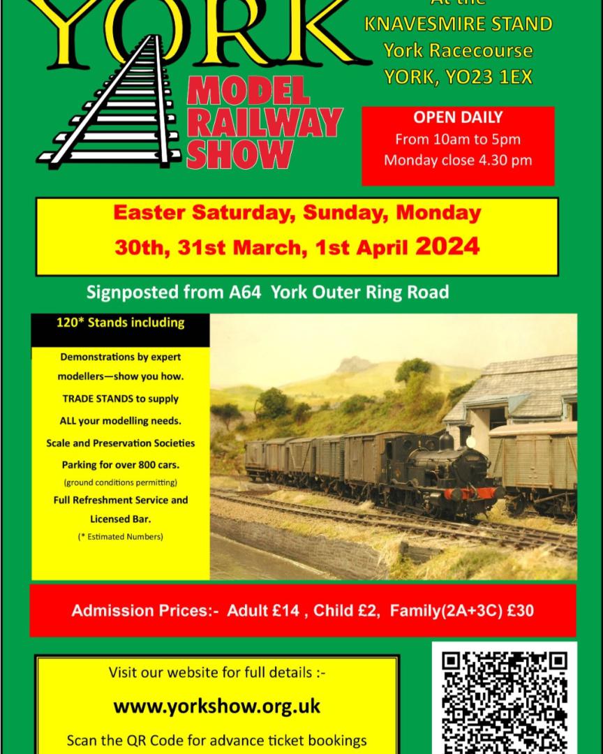 Rail Riders on Train Siding: We will be attending the York Model Railway Show this Easter Weekend at the Knavesmire Stand at the York Racecourse.
