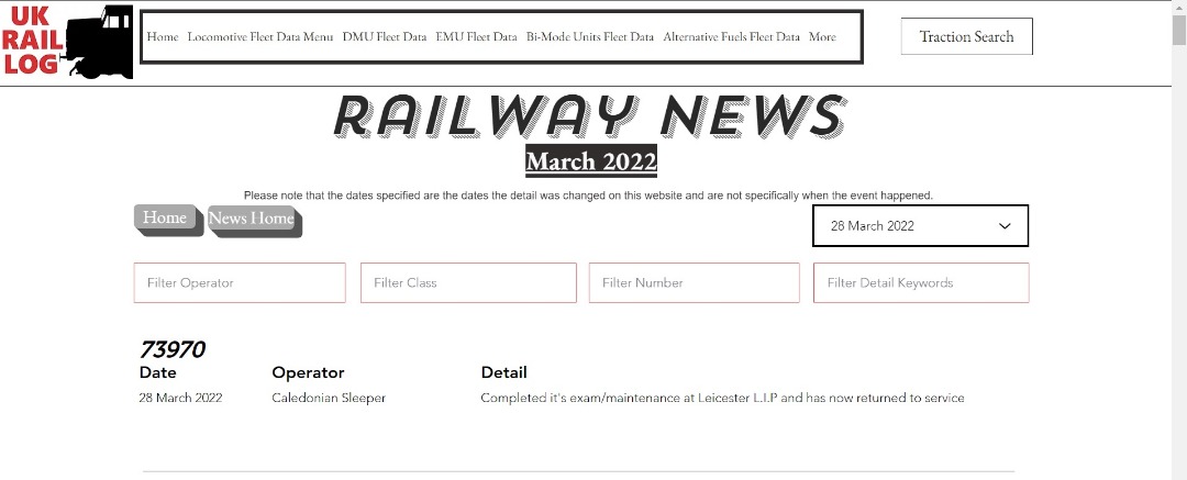 UK Rail Log on Train Siding: Today's stock update is now available in Railway News and includes news of a Class 309 saved from potential scrap as well as
us finally...
